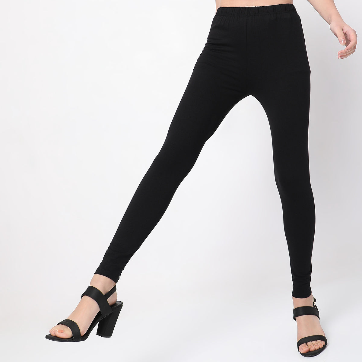 Buy Women Slim Fit Solid Ankle Length High Rise Leggings  - Style Union