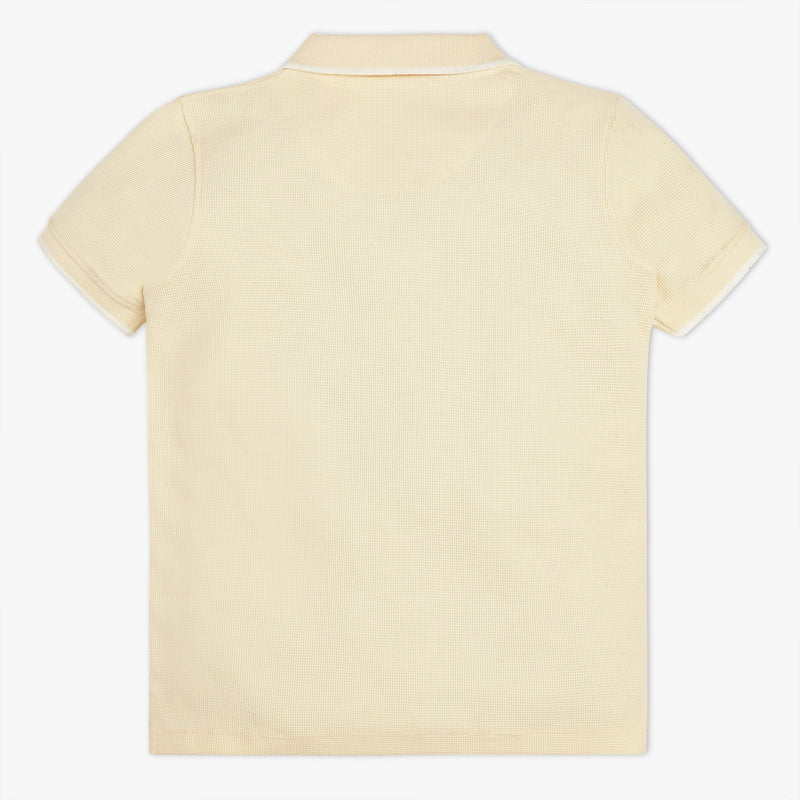 Boys Solid Polo Neck Wonder Reverse T-Shirt