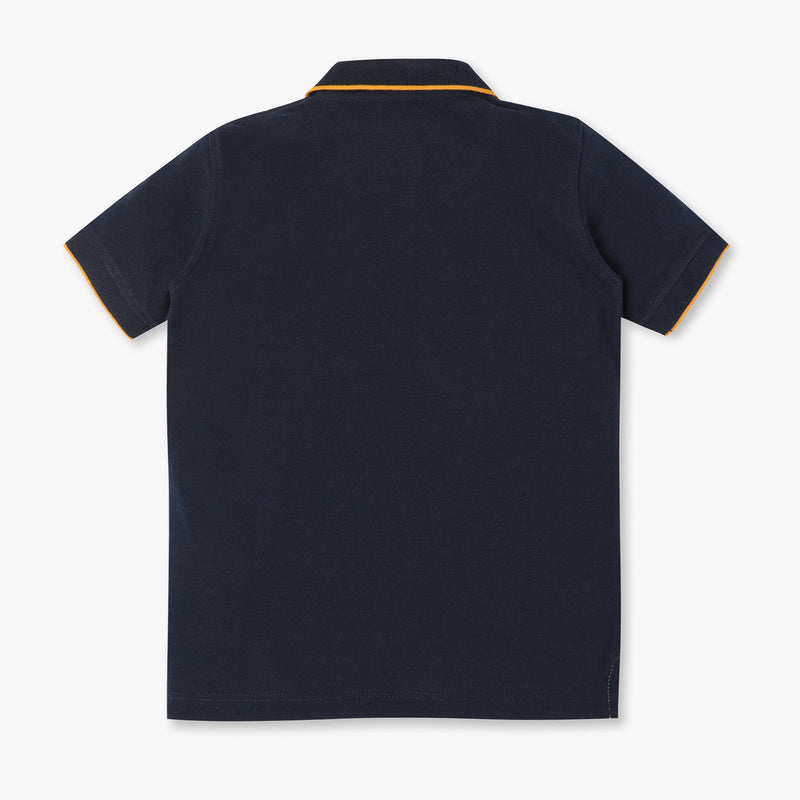 Boys Regular Fit Striped Polo Neck Half Sleeve Polo T-Shirt