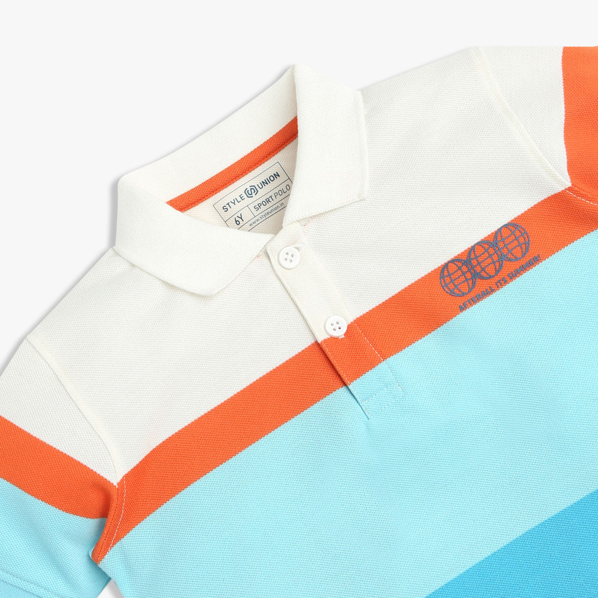 Boys Striped Sport Polo T-Shirt