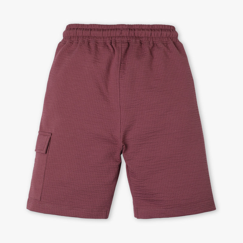 Boys Regular Fit Solid Mid Rise Shorts