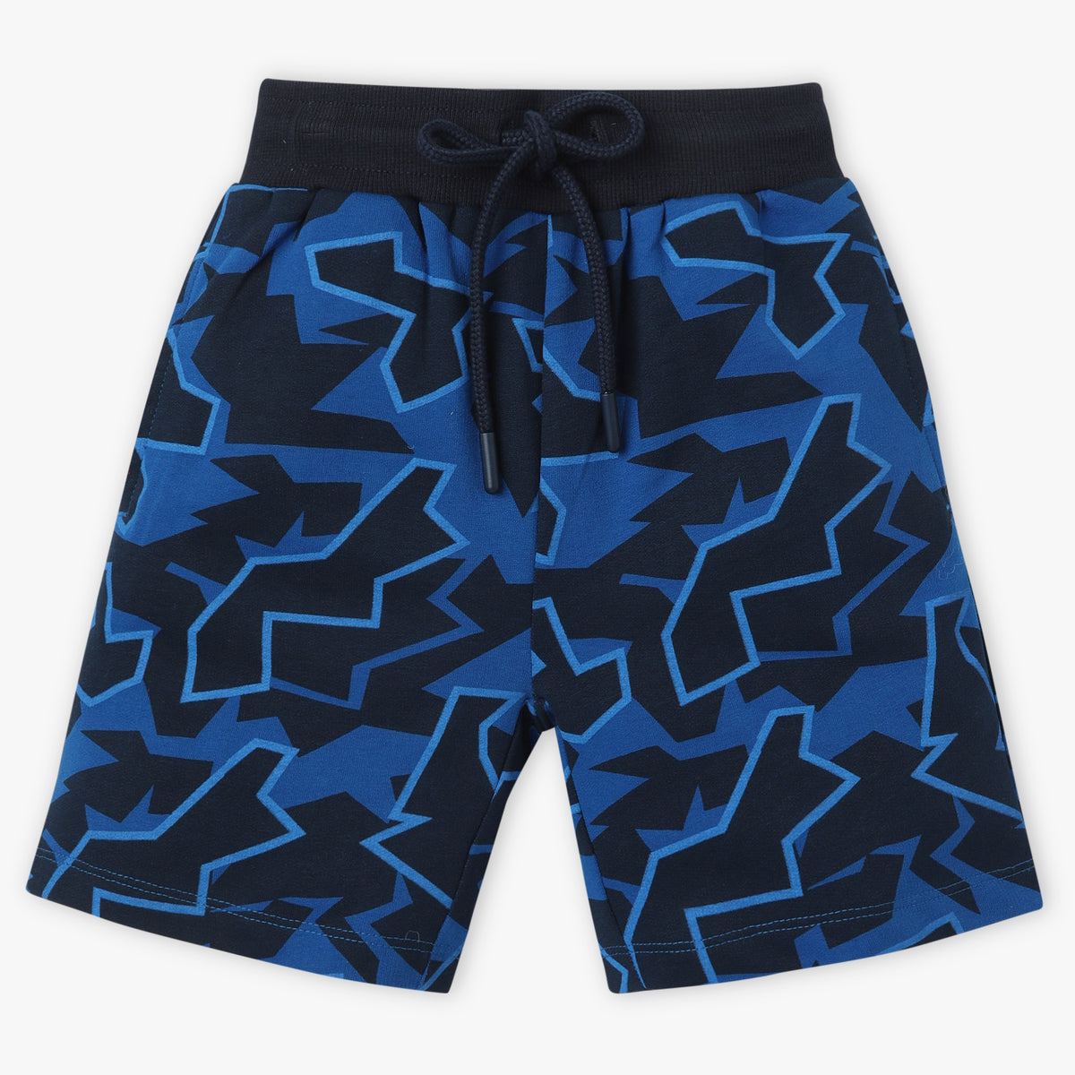 Boys Regular Fit All Over Print Knee Length Mid Rise Shorts