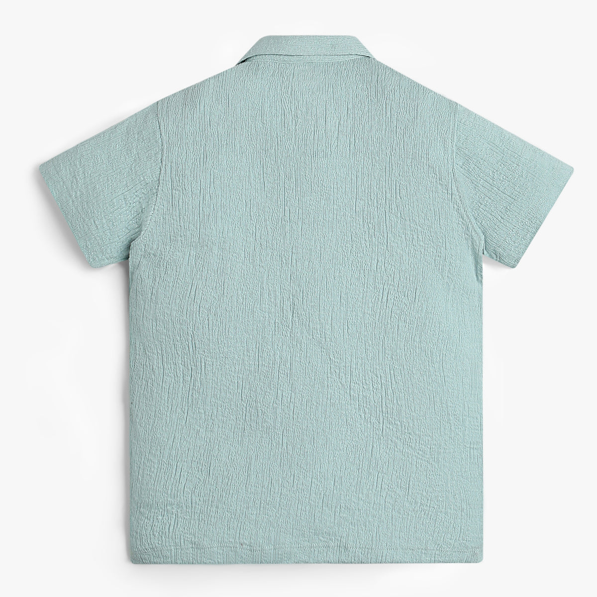 Boys Shirt Collar Half Sleeve Cuban Shirt