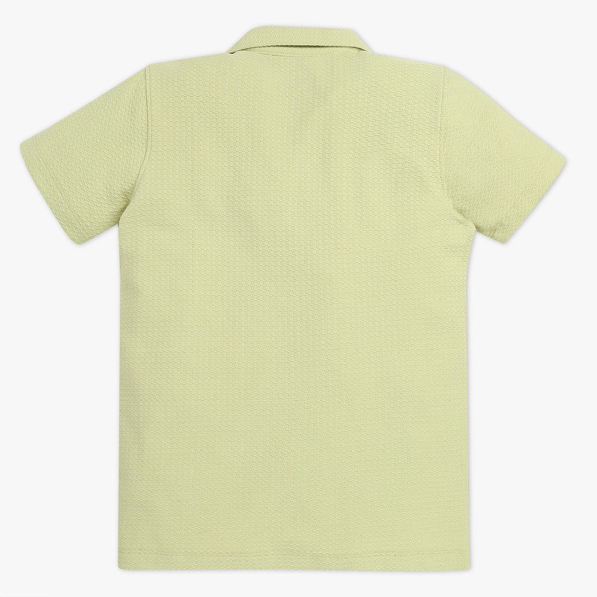 Boys Solid Lapel Collar Shirt