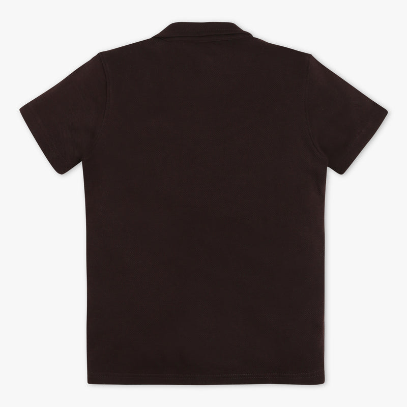 Boys Regular Fit Solid Camp Collar Half Sleeve Shirt