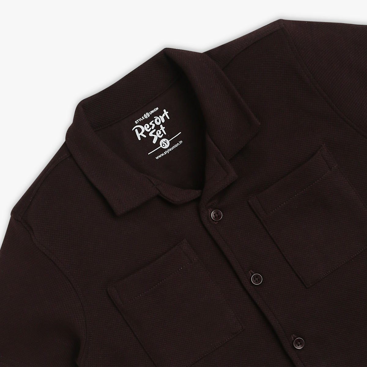 Boys Regular Fit Solid Camp Collar Half Sleeve Shirt