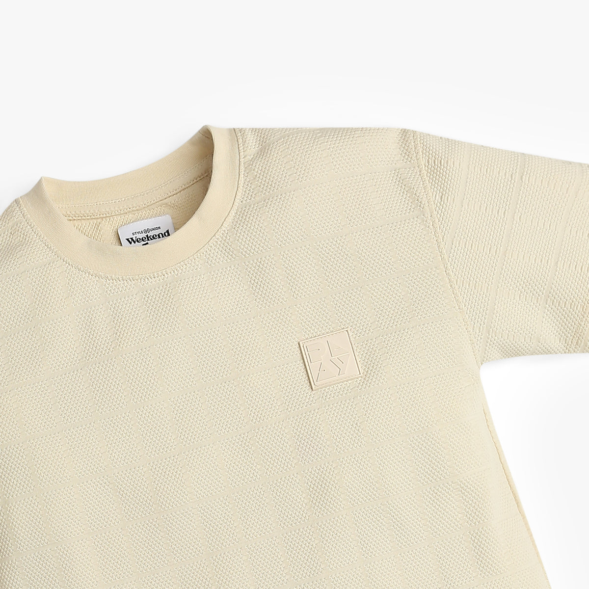Boys Cut and Sew Crew Neck Weekend T-Shirt