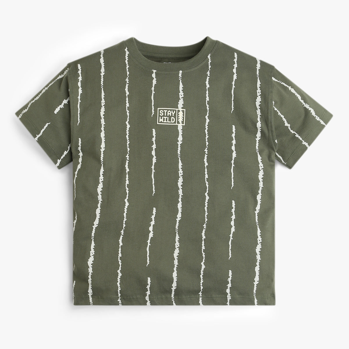 Boys Striped Crew Neck Weekend T-Shirt