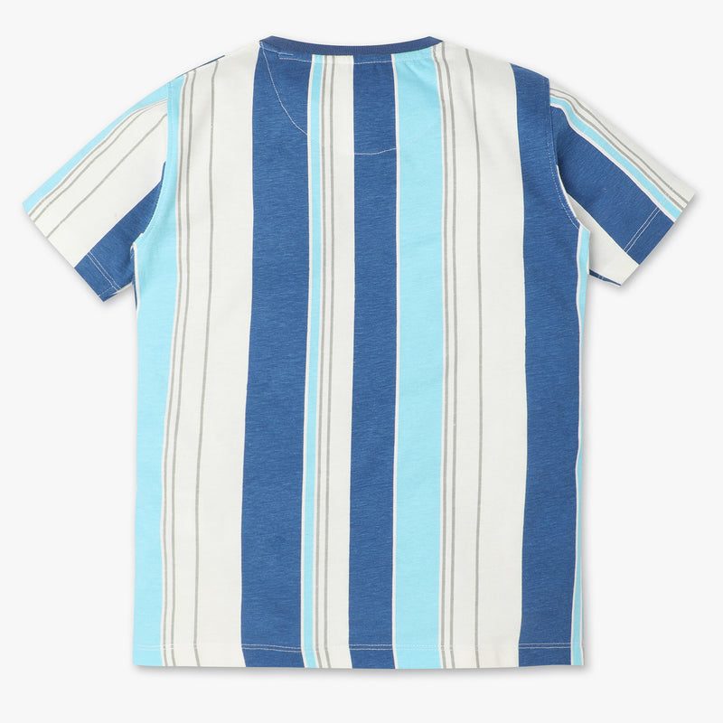 Boys Oversize Striped Crew Neck Half Sleeve T-Shirt