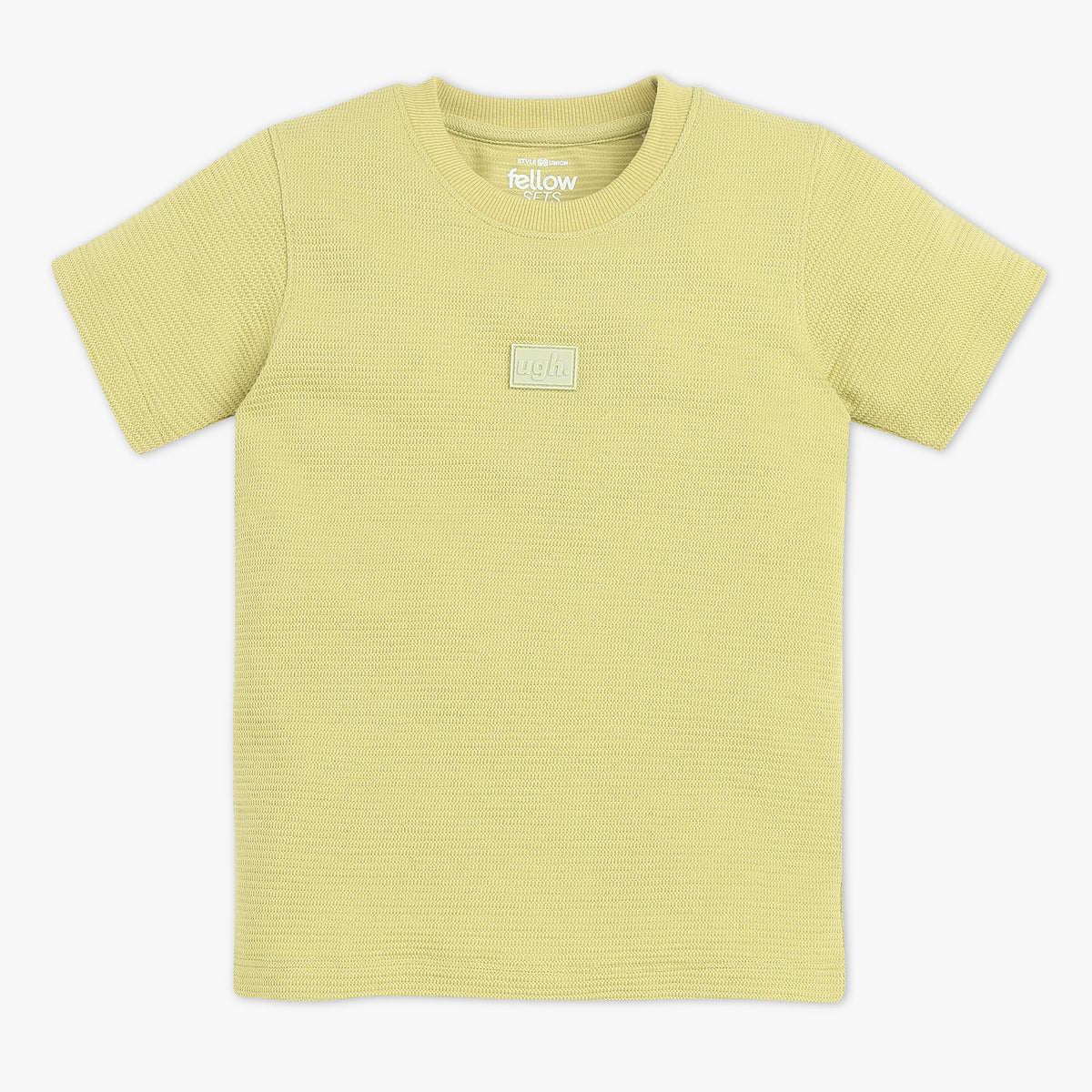 Boys Solid Crew Neck T-Shirt