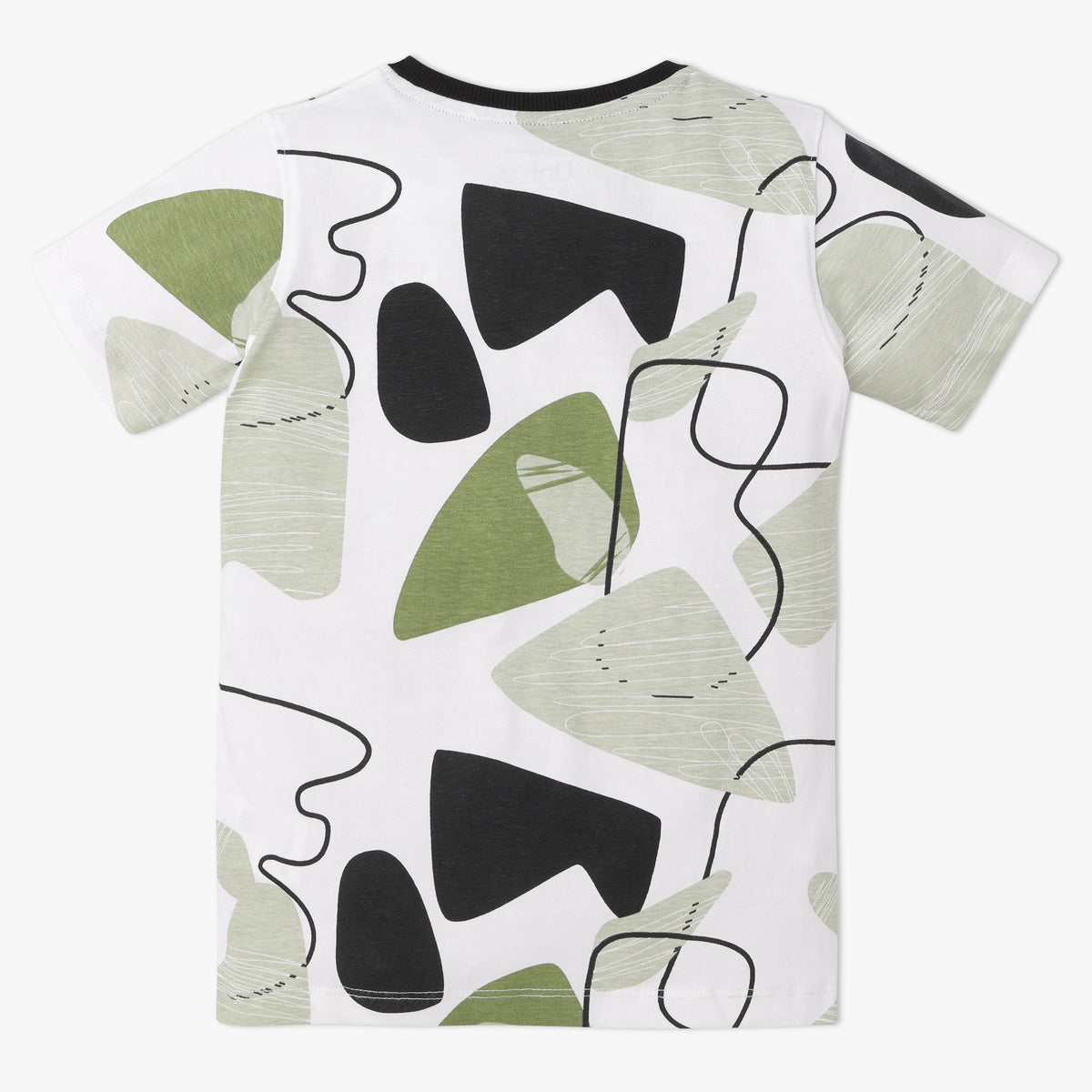 Boys Crew Neck All Over Printed Unisett T-Shirt