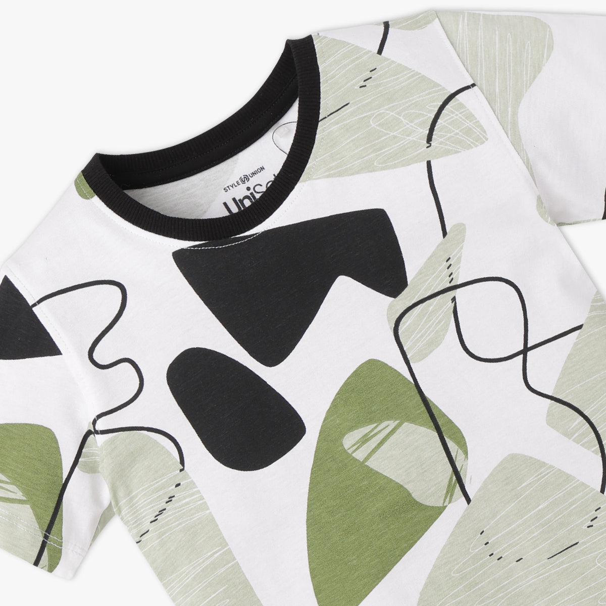 Boys Crew Neck All Over Printed Unisett T-Shirt