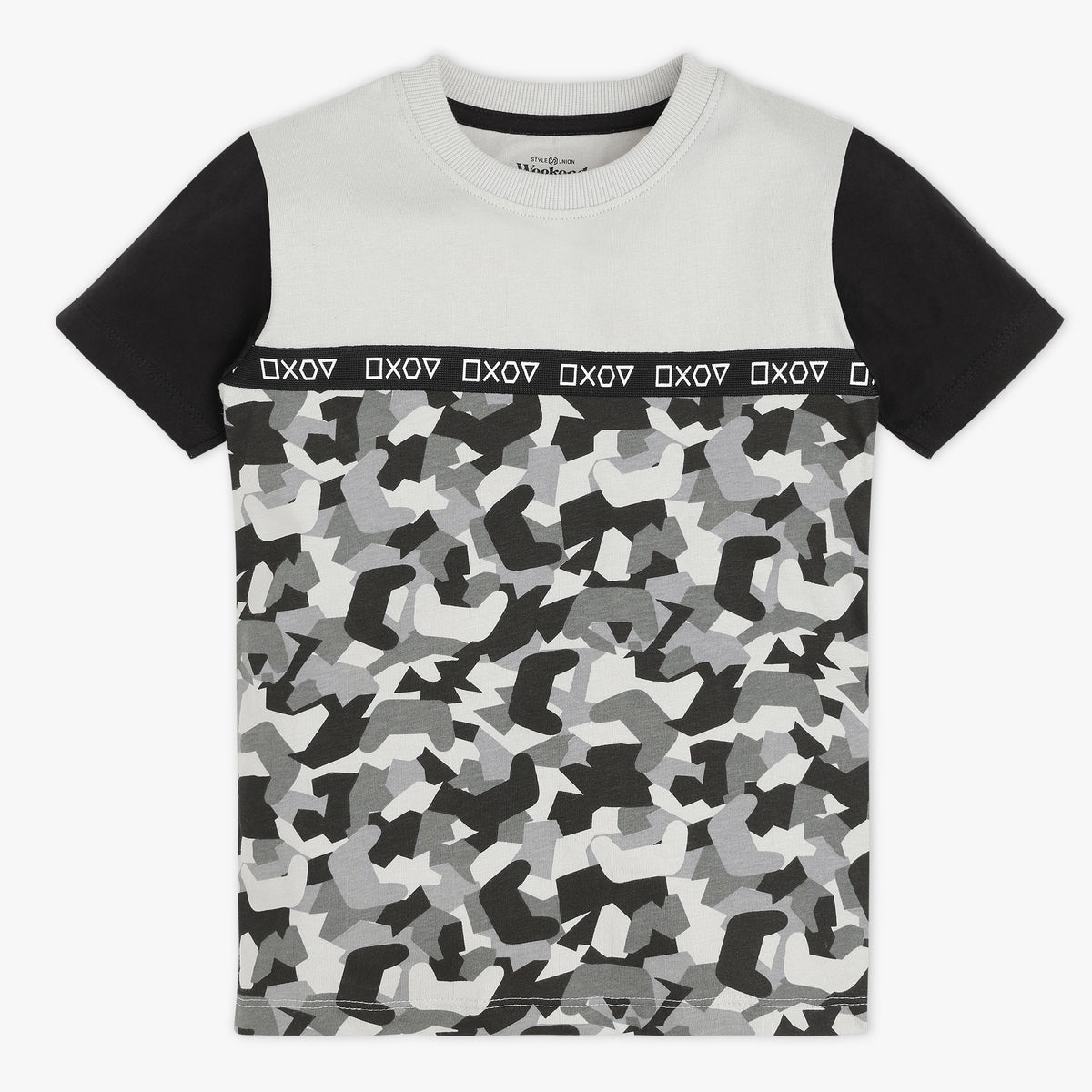 Boys Crew Neck Cut And Sew Weekend T-Shirt