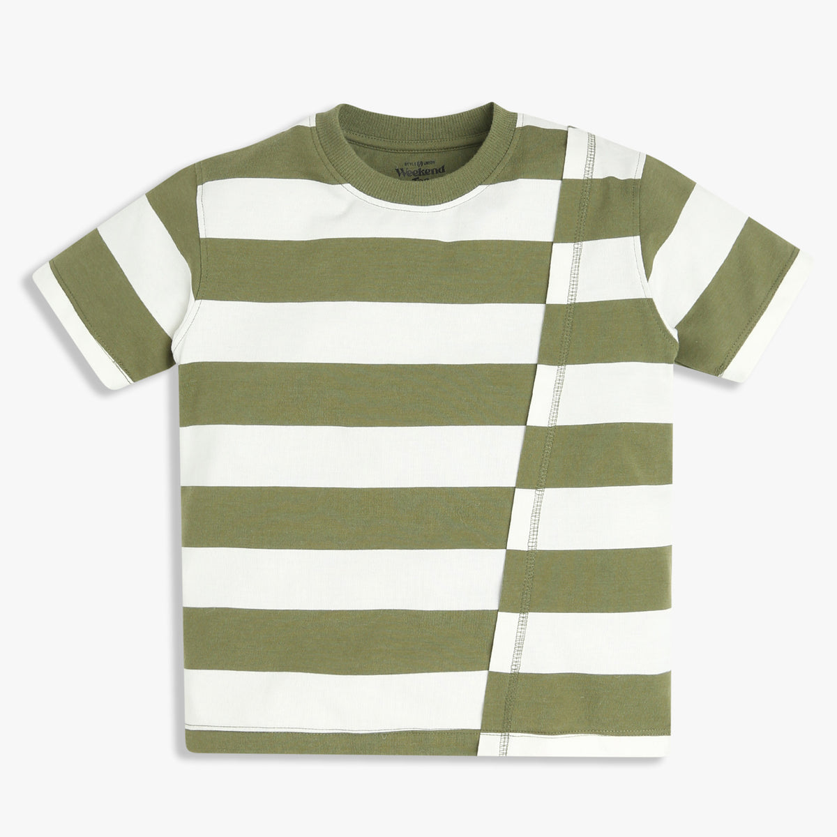 Boys Crew Neck Striped T-Shirt
