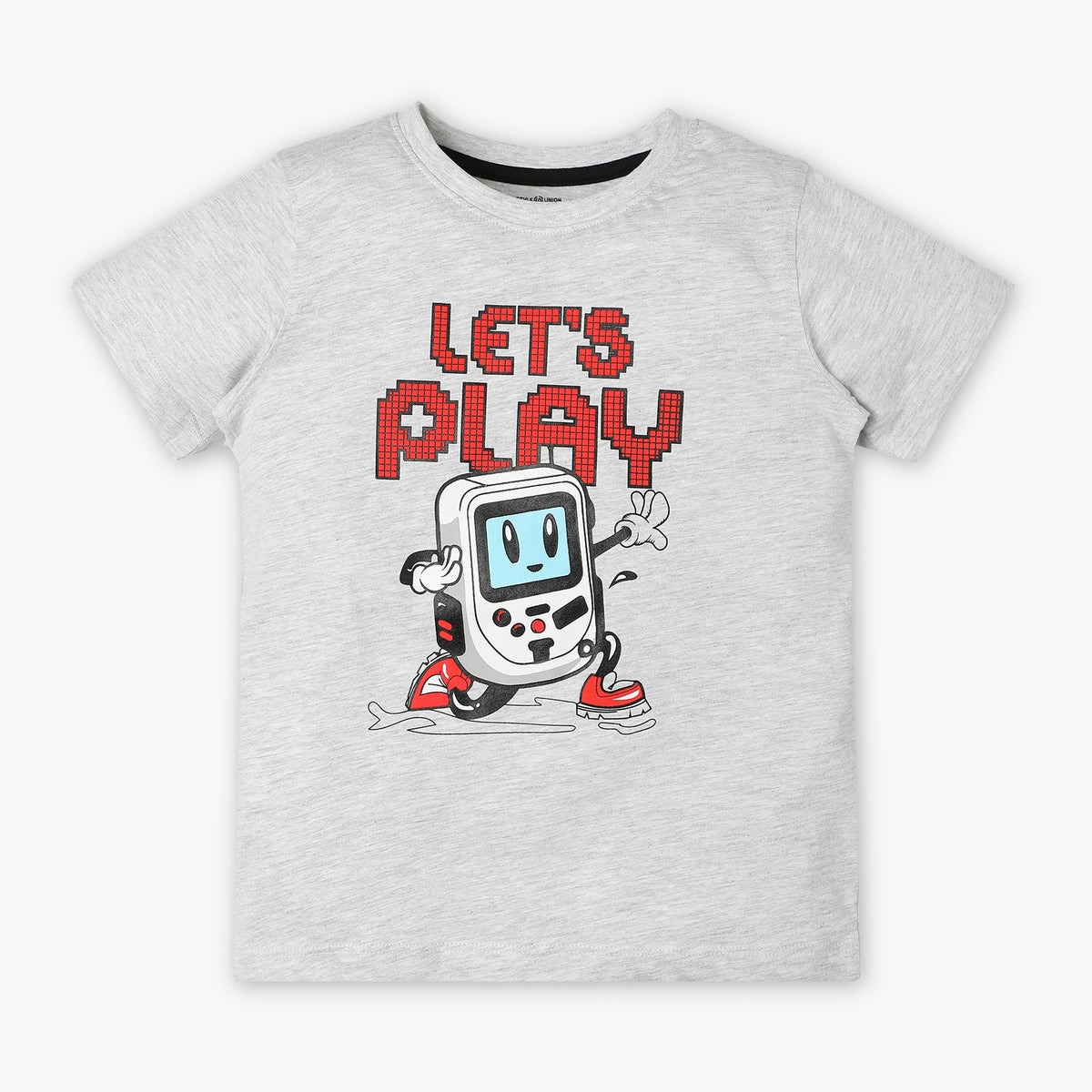 Boys Regular Fit Crew Neck Graphic T-Shirt