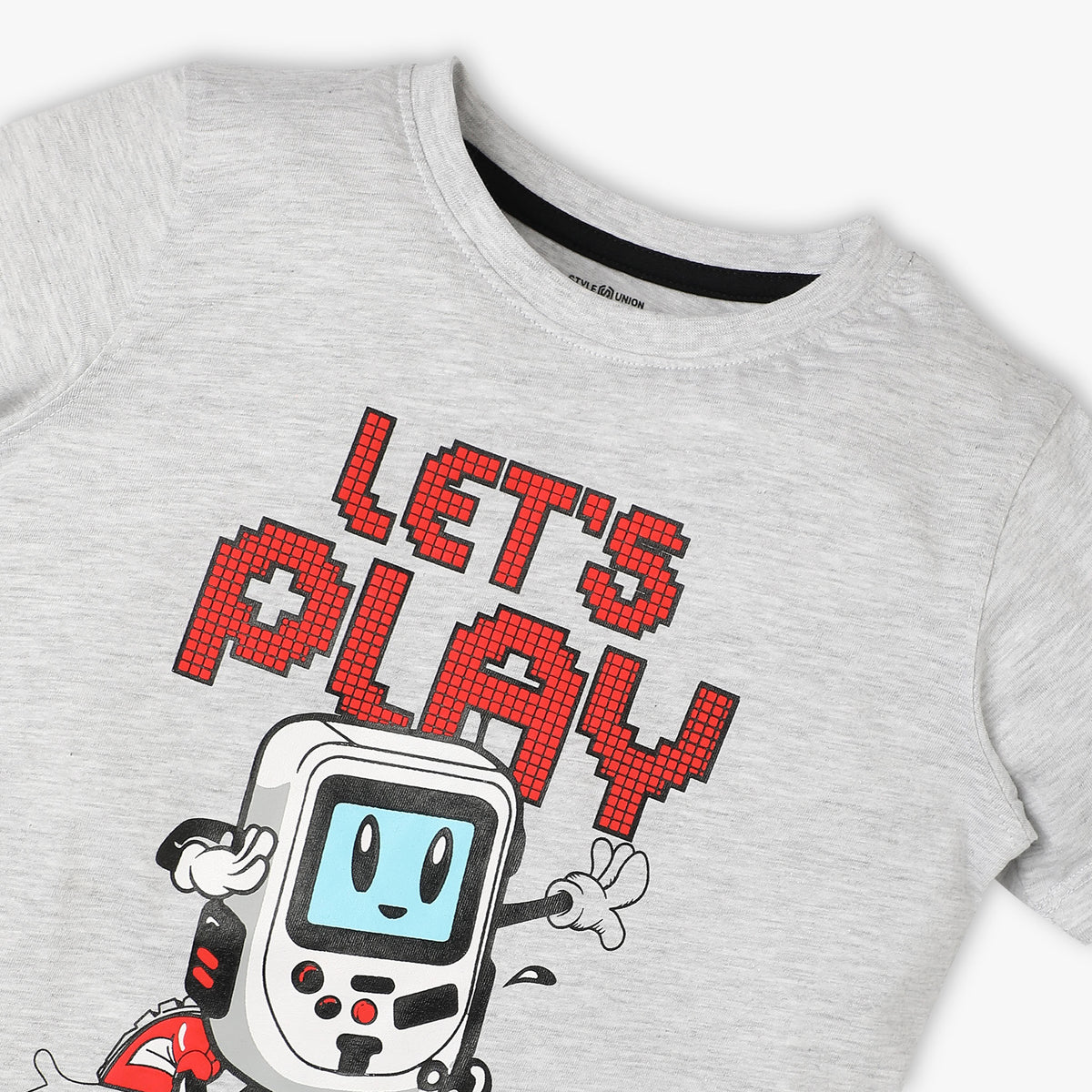 Boys Regular Fit Crew Neck Graphic T-Shirt