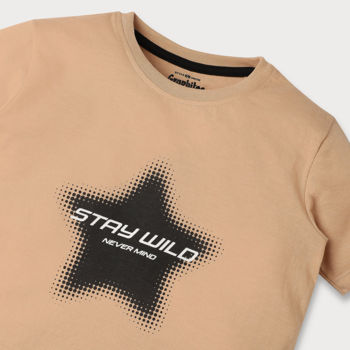Boys Regular Fit Graphic Crew Neck T-Shirt