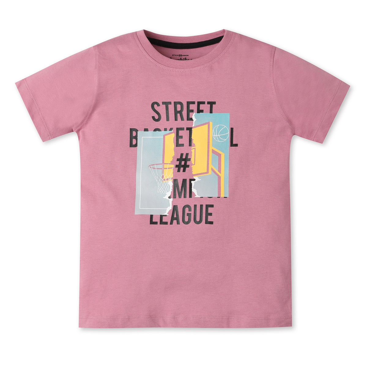 Boys Regular Fit Crew Neck Graphic T-Shirt