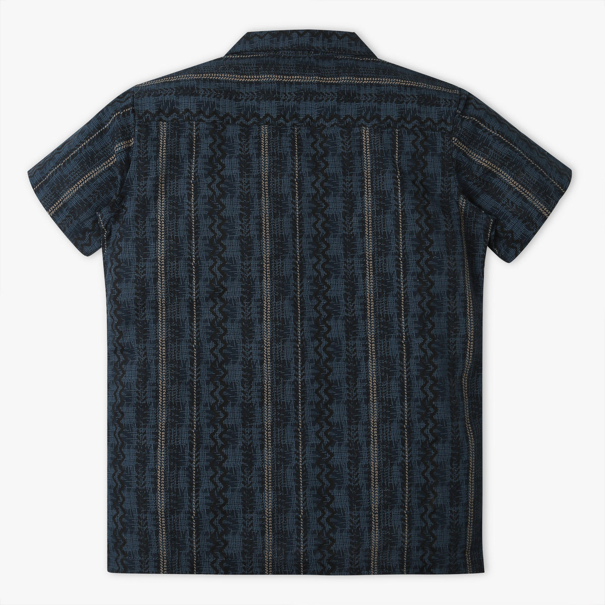 Boys Regular Fit Printed Camp Collar Shirt