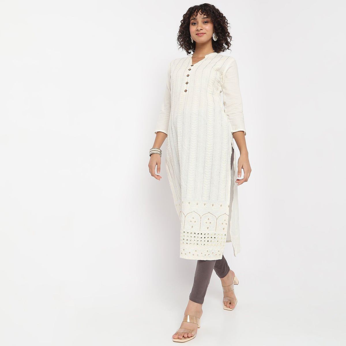 Buy Women Slim Fit Solid Ankle Length High Rise Leggings  - Style Union