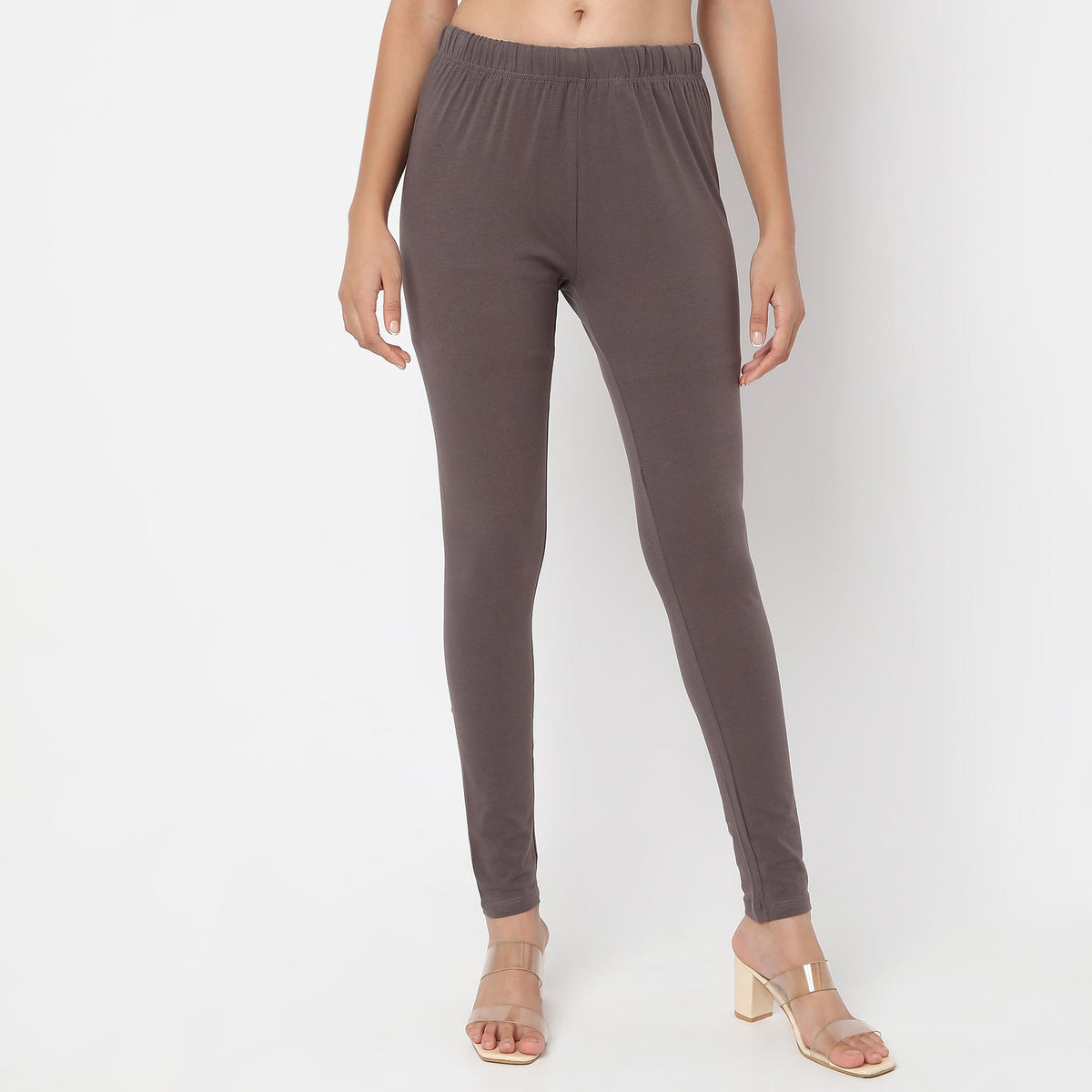 Buy Women Slim Fit Solid Ankle Length High Rise Leggings  - Style Union