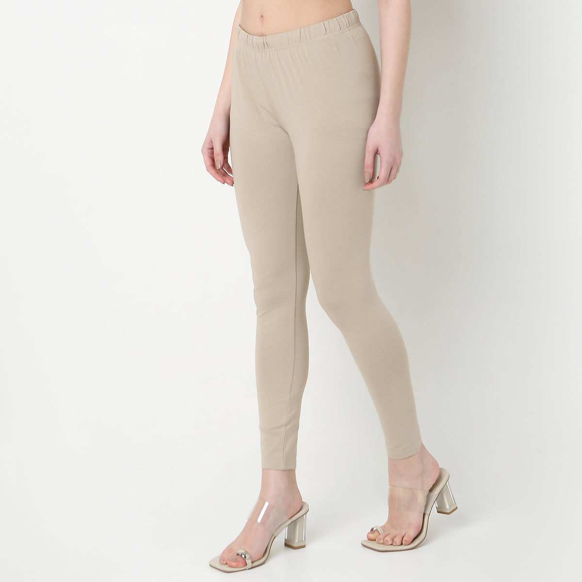 Buy Women Slim Fit Solid Ankle Length High Rise Leggings  - Style Union