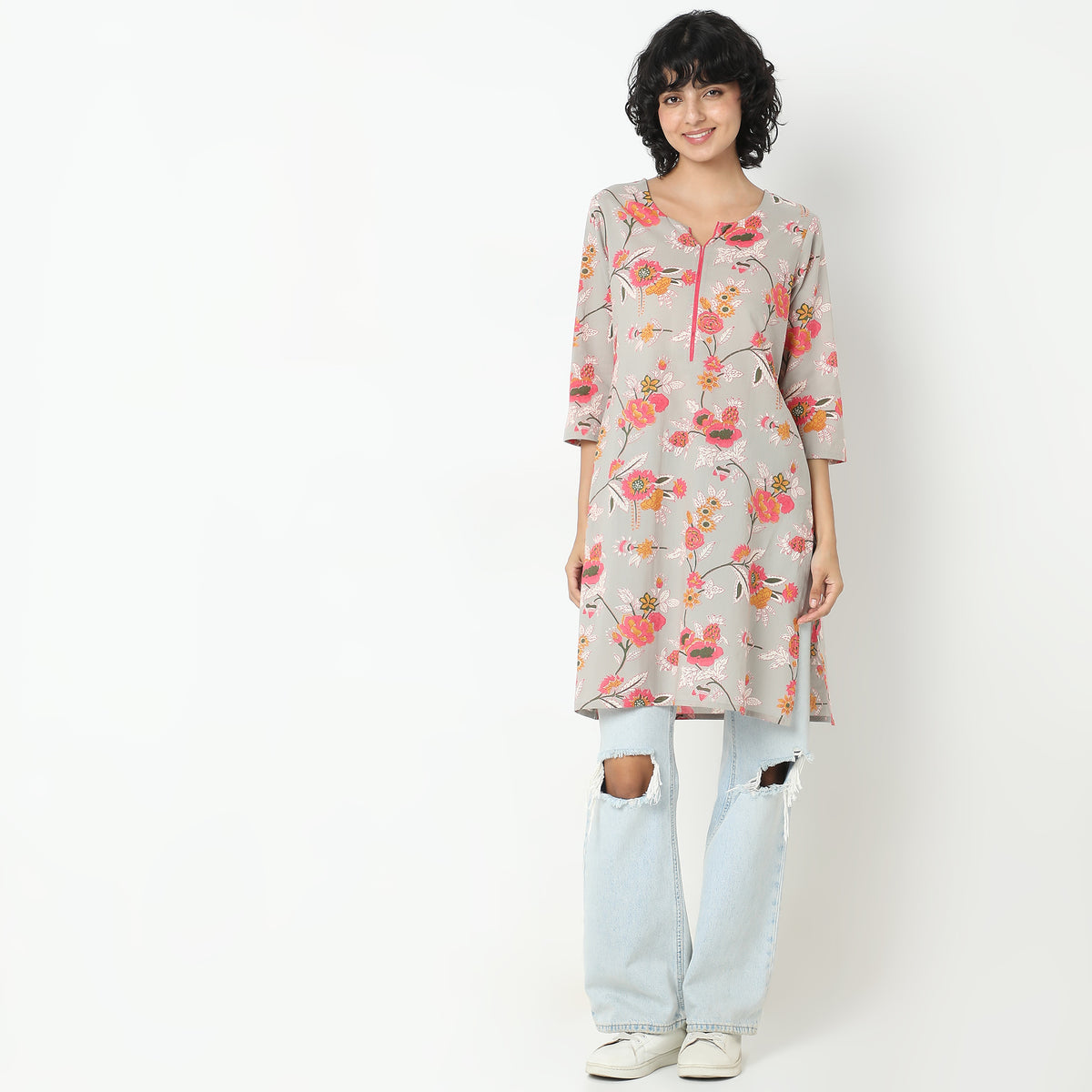Straight Fit Printed Kurta