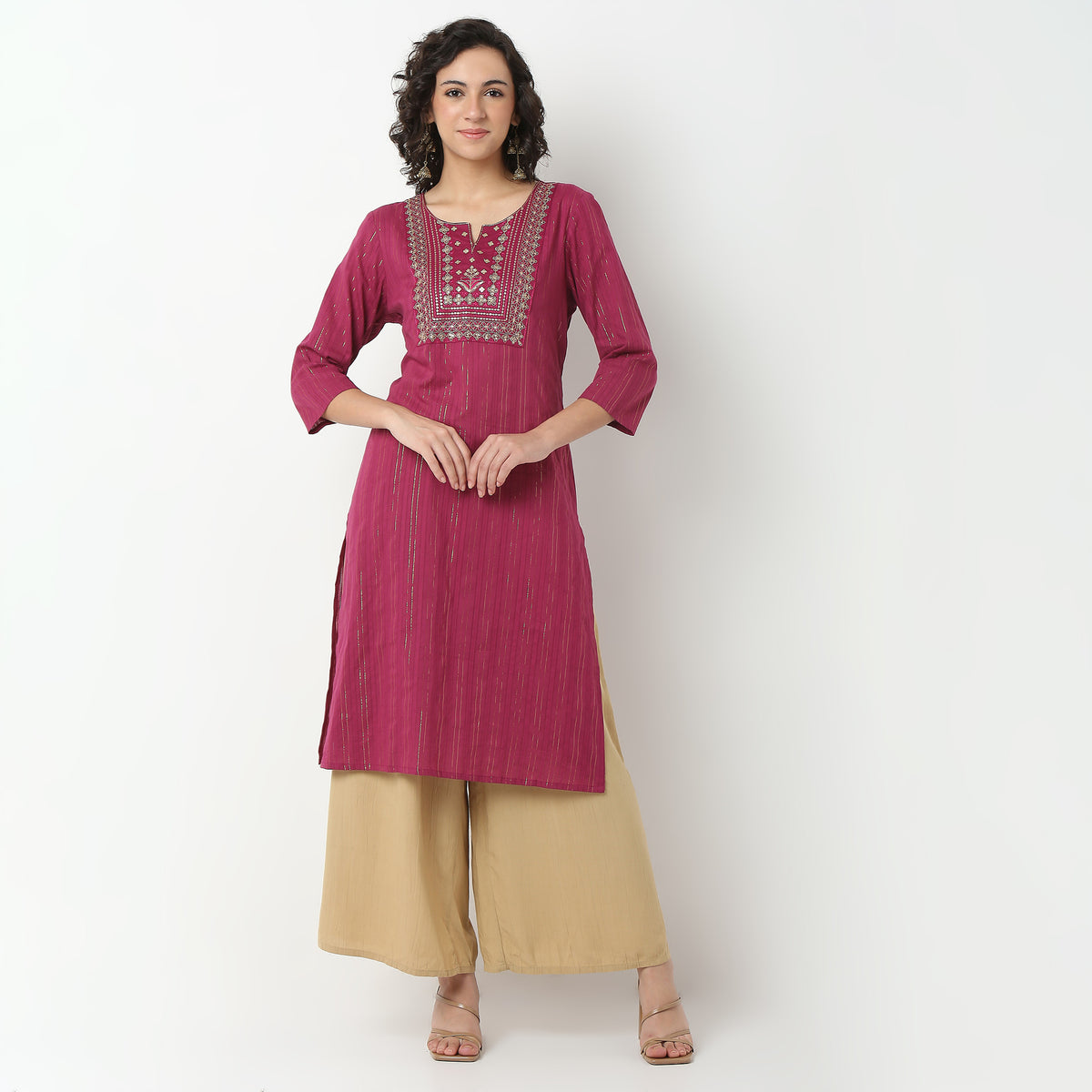 Embroidered Cotton Fabric Kurta