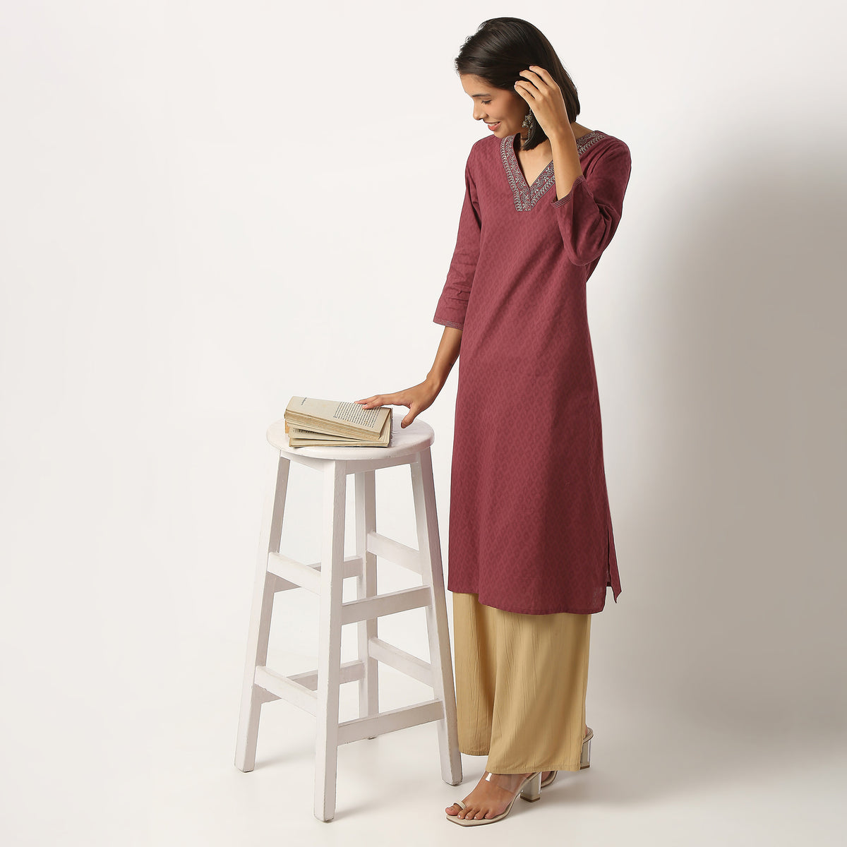 Embroidered Cotton Fabric Kurta