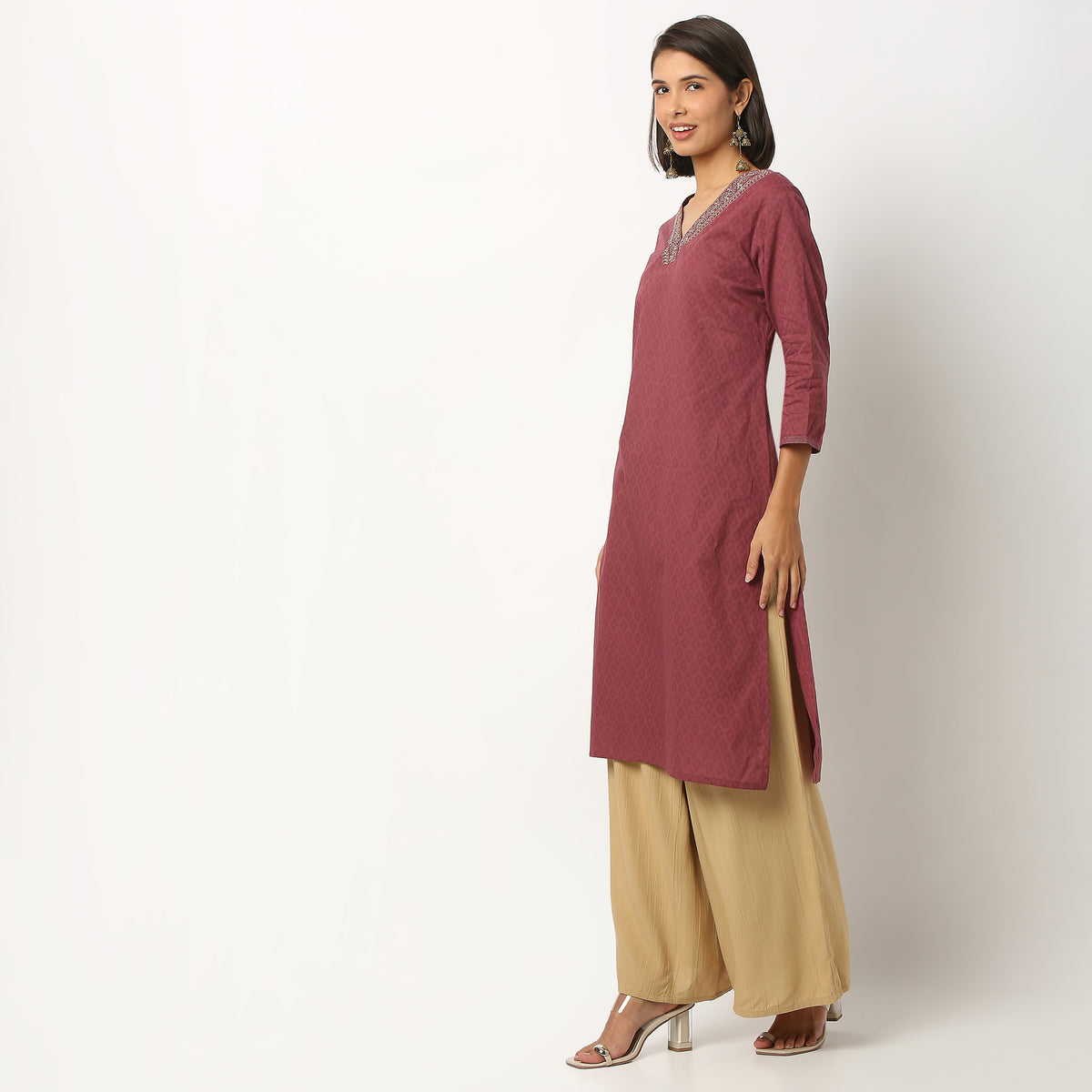 Embroidered Cotton Fabric Kurta