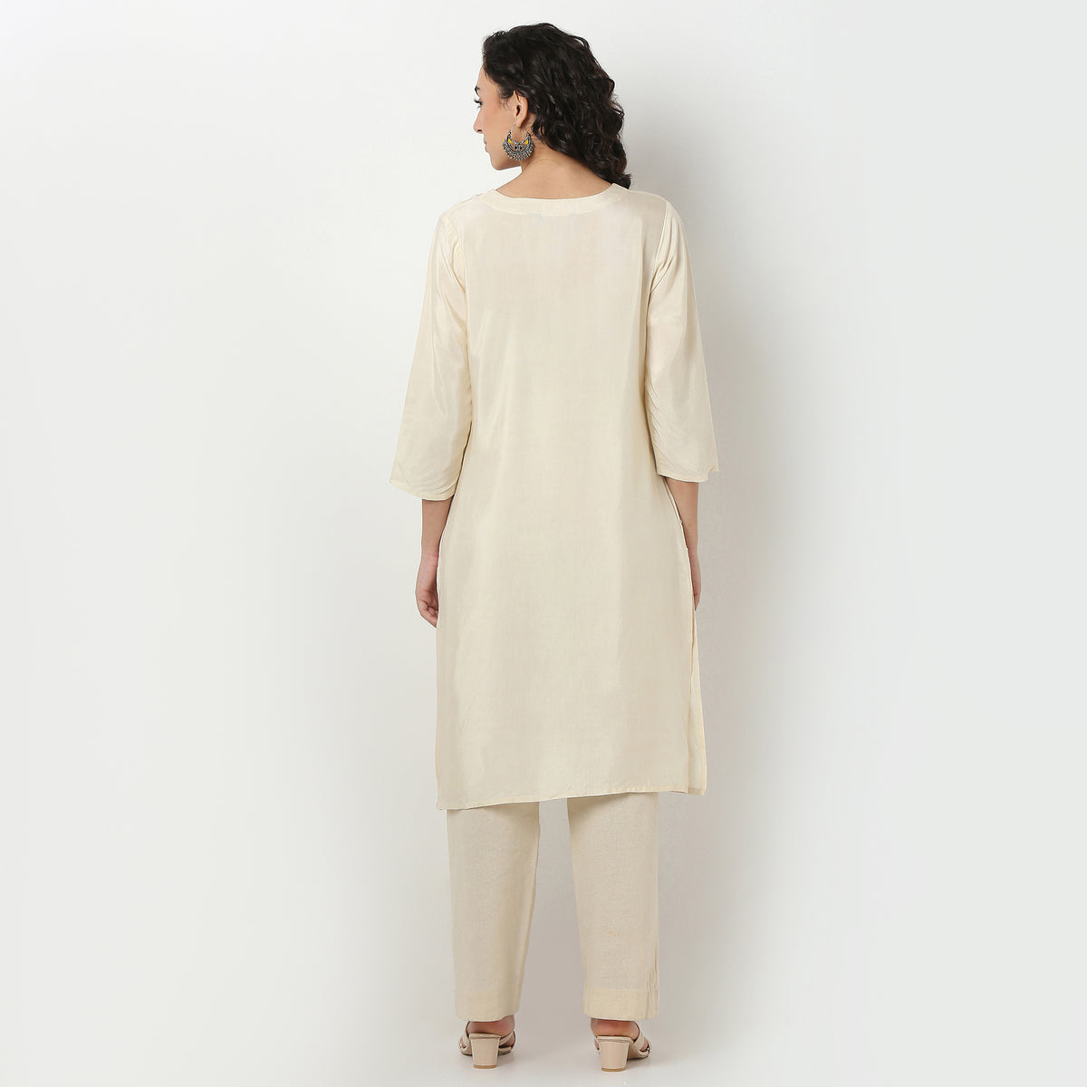 Viscose Printed Kurta, Knee Length