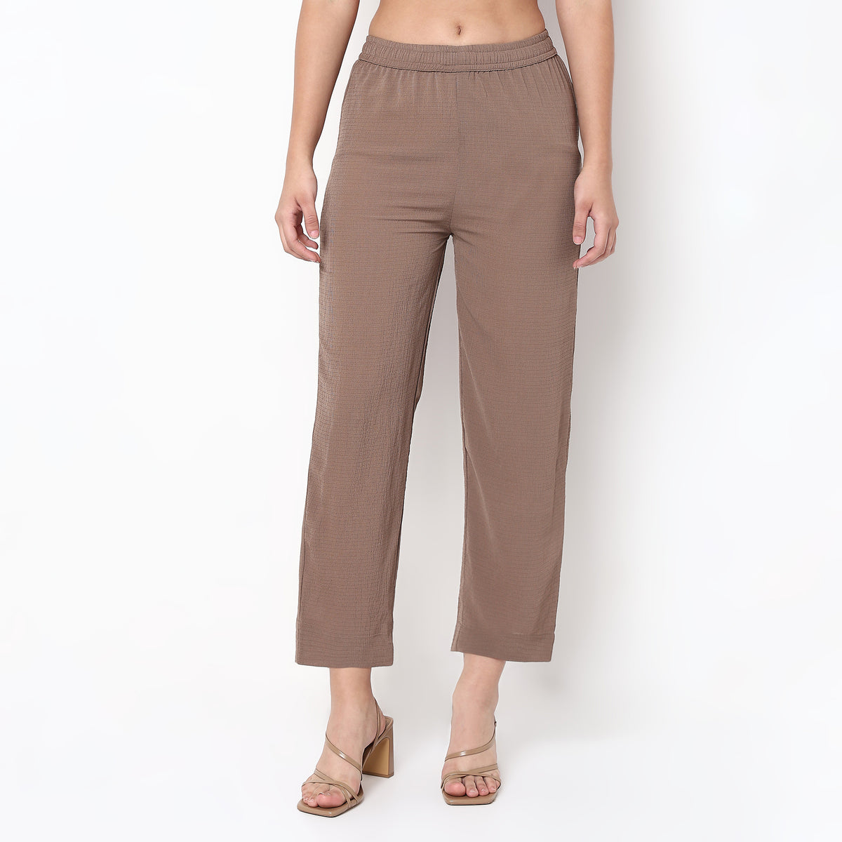 Flare Fit Box Inwared Pleat A-Line Kurta with Pant Set