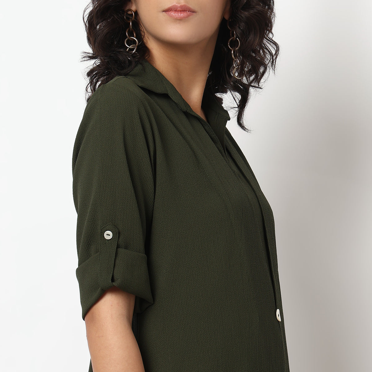 Buy Women Flare Fit Solid Three-Fourth Sleeve Kurta with Pant Set  - Style Union