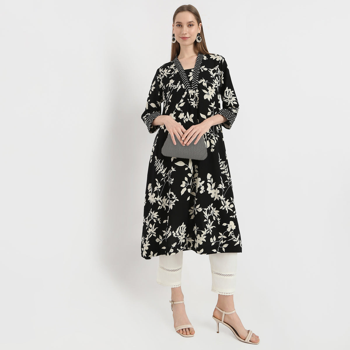 Flare Fit Printed Kurta