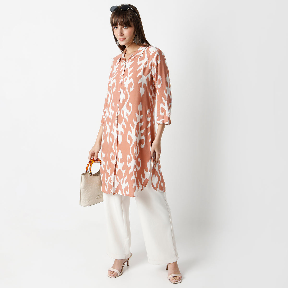 Straight Fit Printed Below Knee Kurta