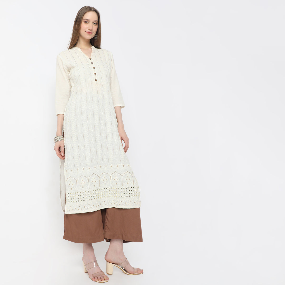 Buy Women Flare Fit Solid Ankle Length High Rise Culottes  - Style Union