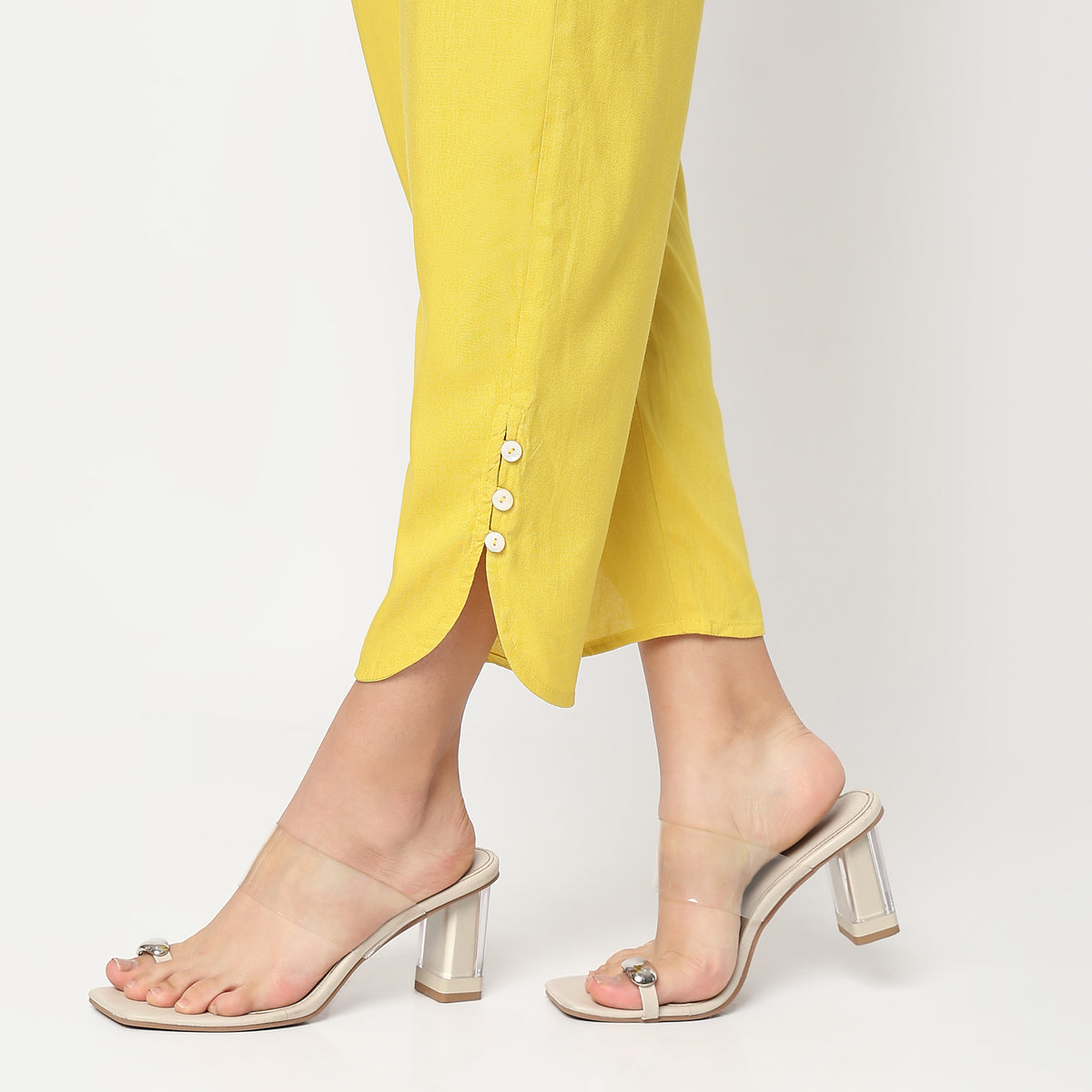 Straight Fit Solid Ethnic Pants