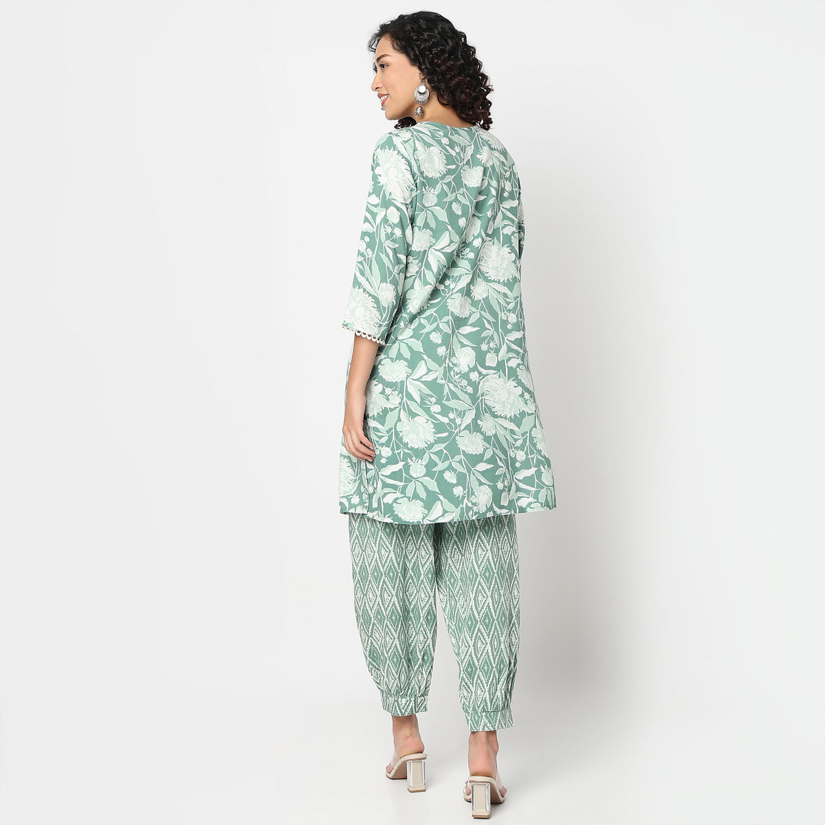 Printed Straight Kurta With Pant Set