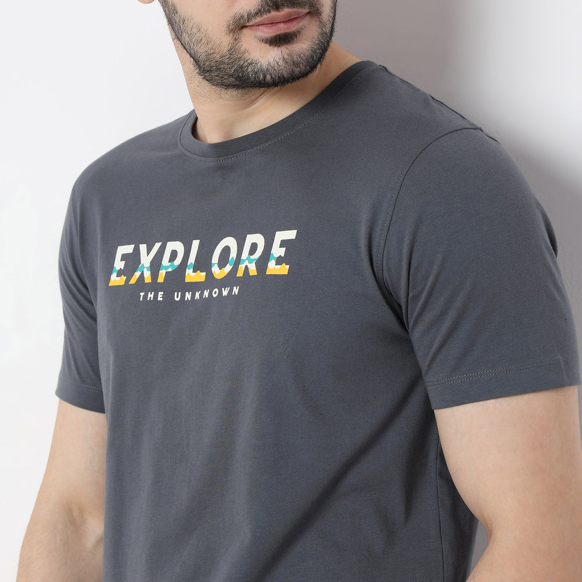 Regular Fit Graphic Crew Neck T-Shirt