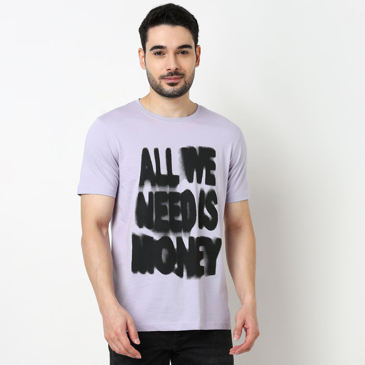 Crew Neck Cotton Graphitee