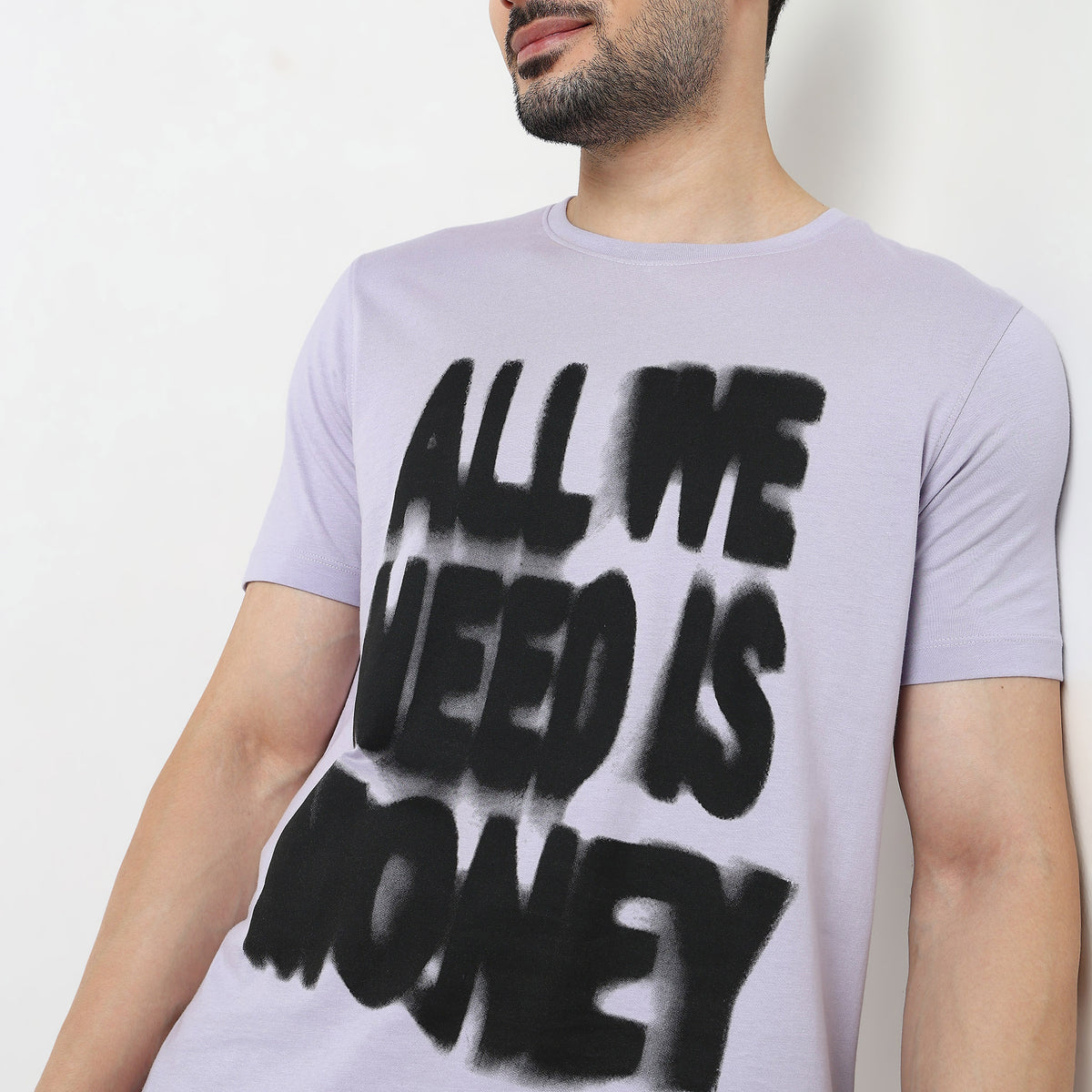 Crew Neck Cotton Graphitee