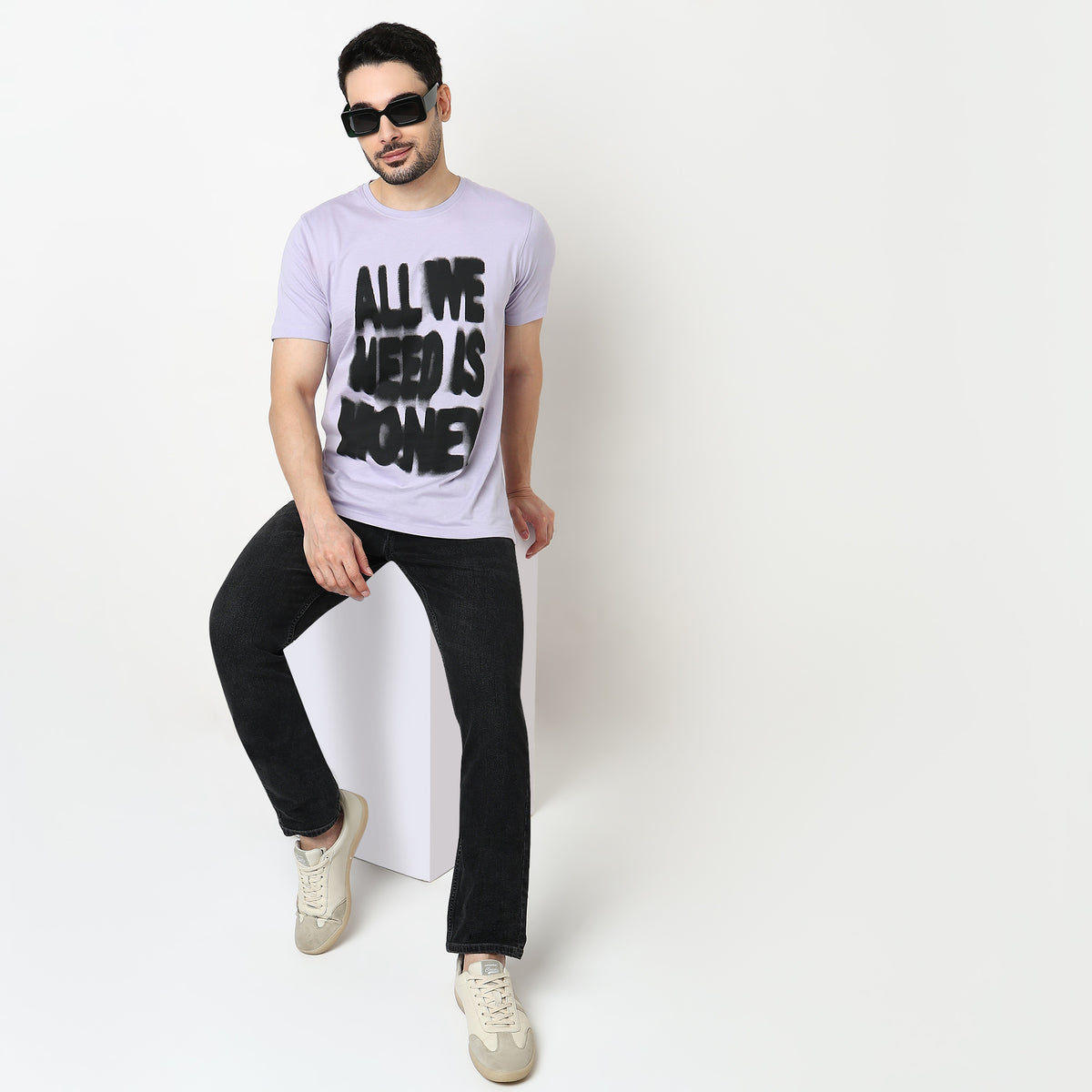 Crew Neck Cotton Graphitee