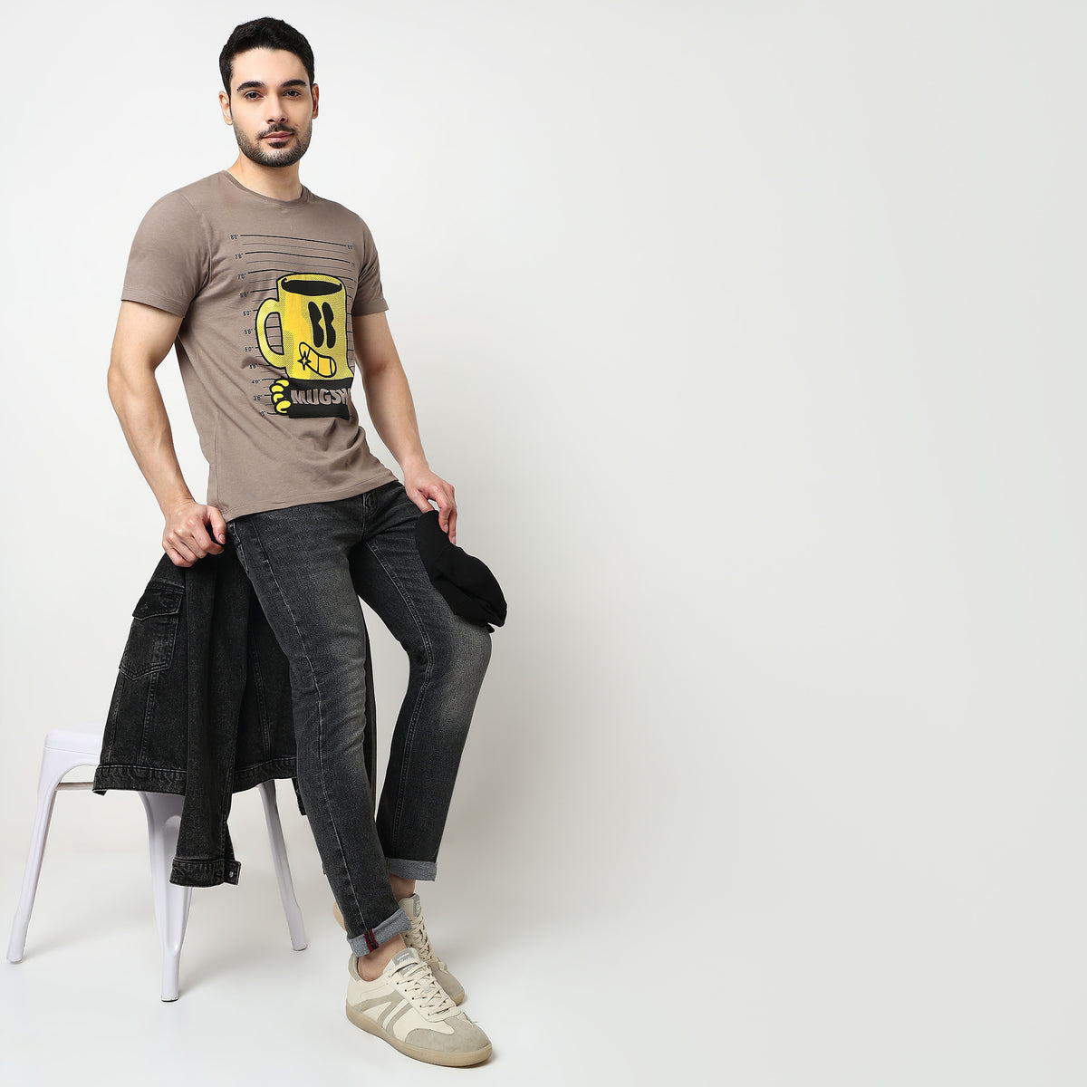 Crew Neck Cotton Graphitee