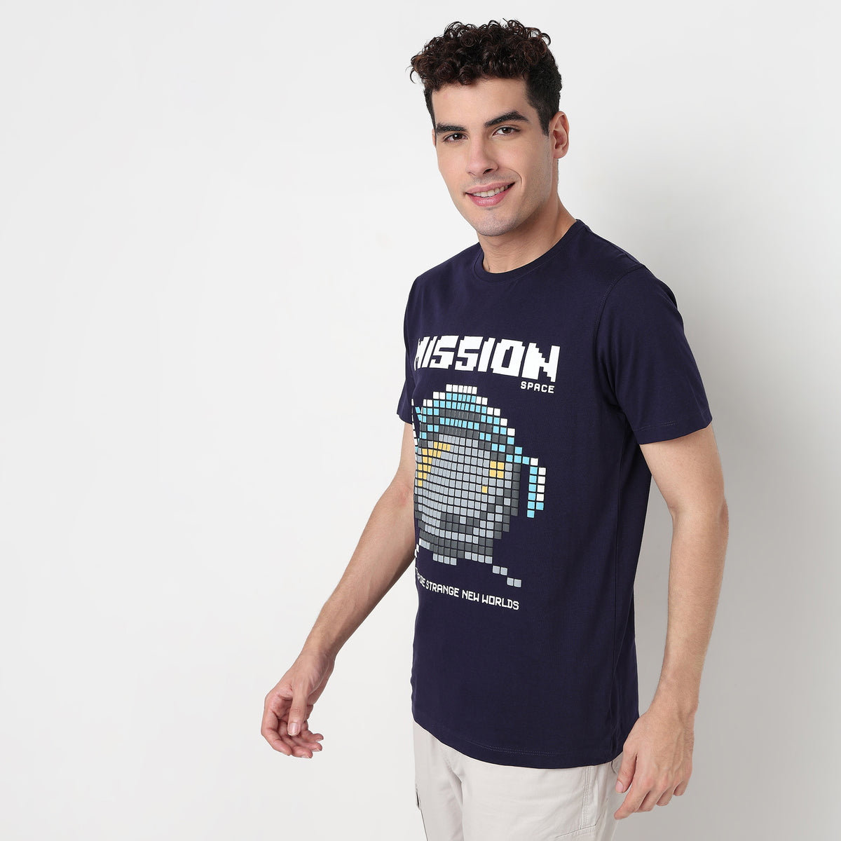 Buy Men Regular Fit Graphic Half Sleeve T-Shirt  - Style Union