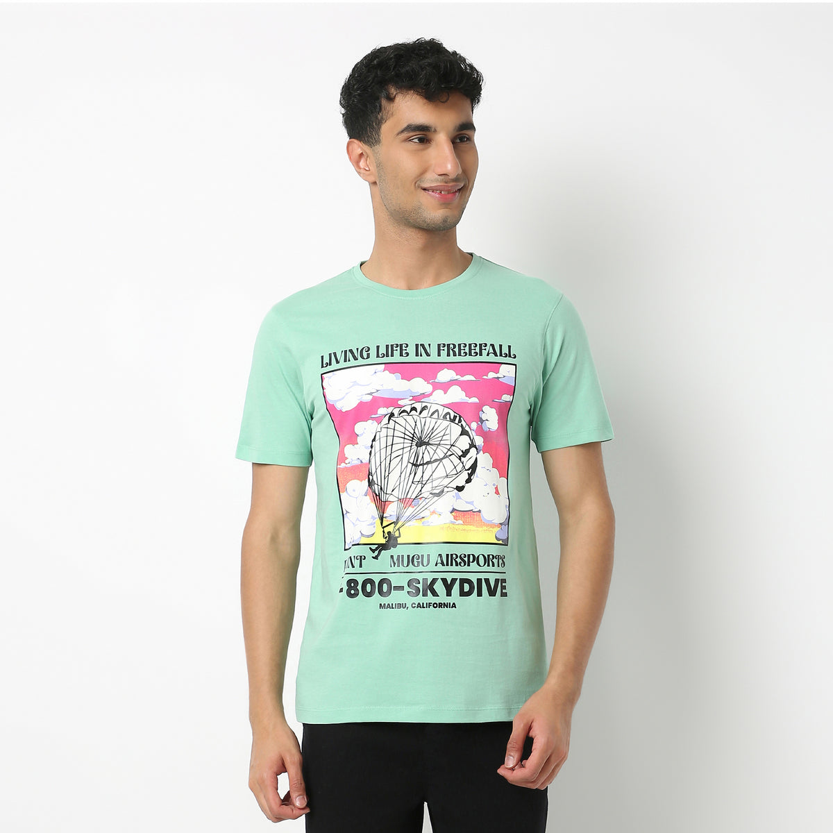 Regular Fit Graphic Crew Neck T-Shirt