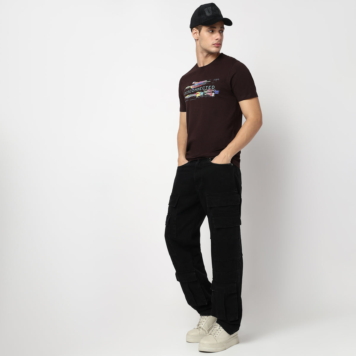 Knitted Graphic Crew Neck T-Shirt