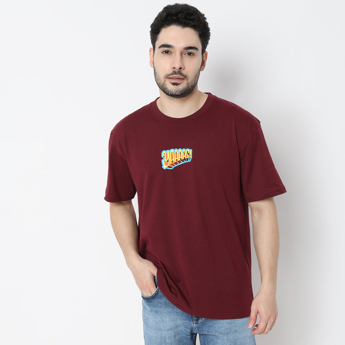 Oversize Graphic Crew Neck T-Shirt