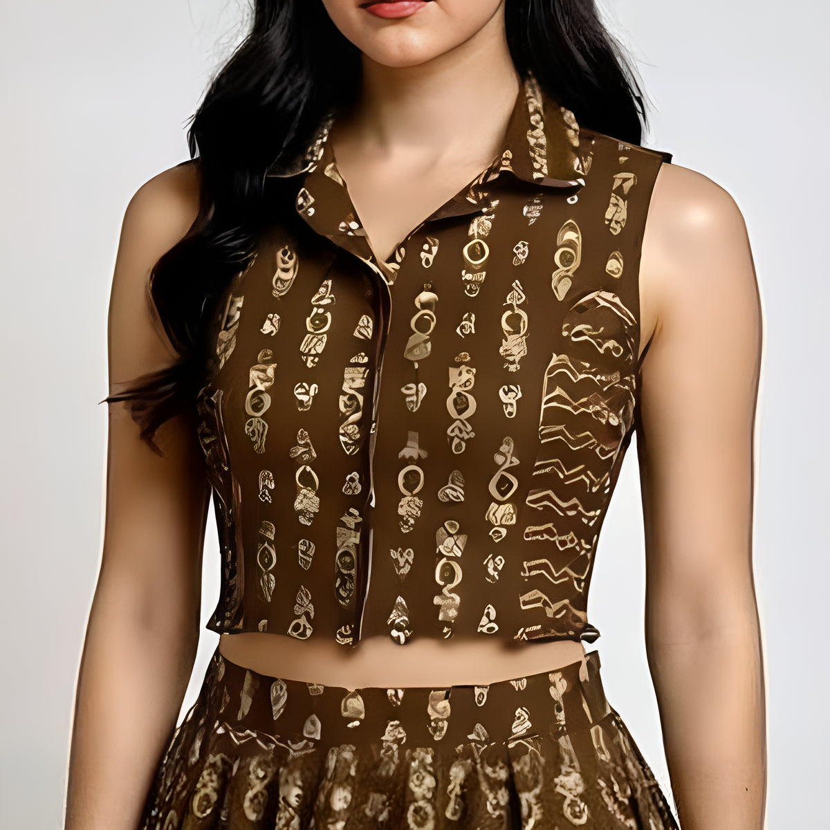 Cotton Printed Crop Top