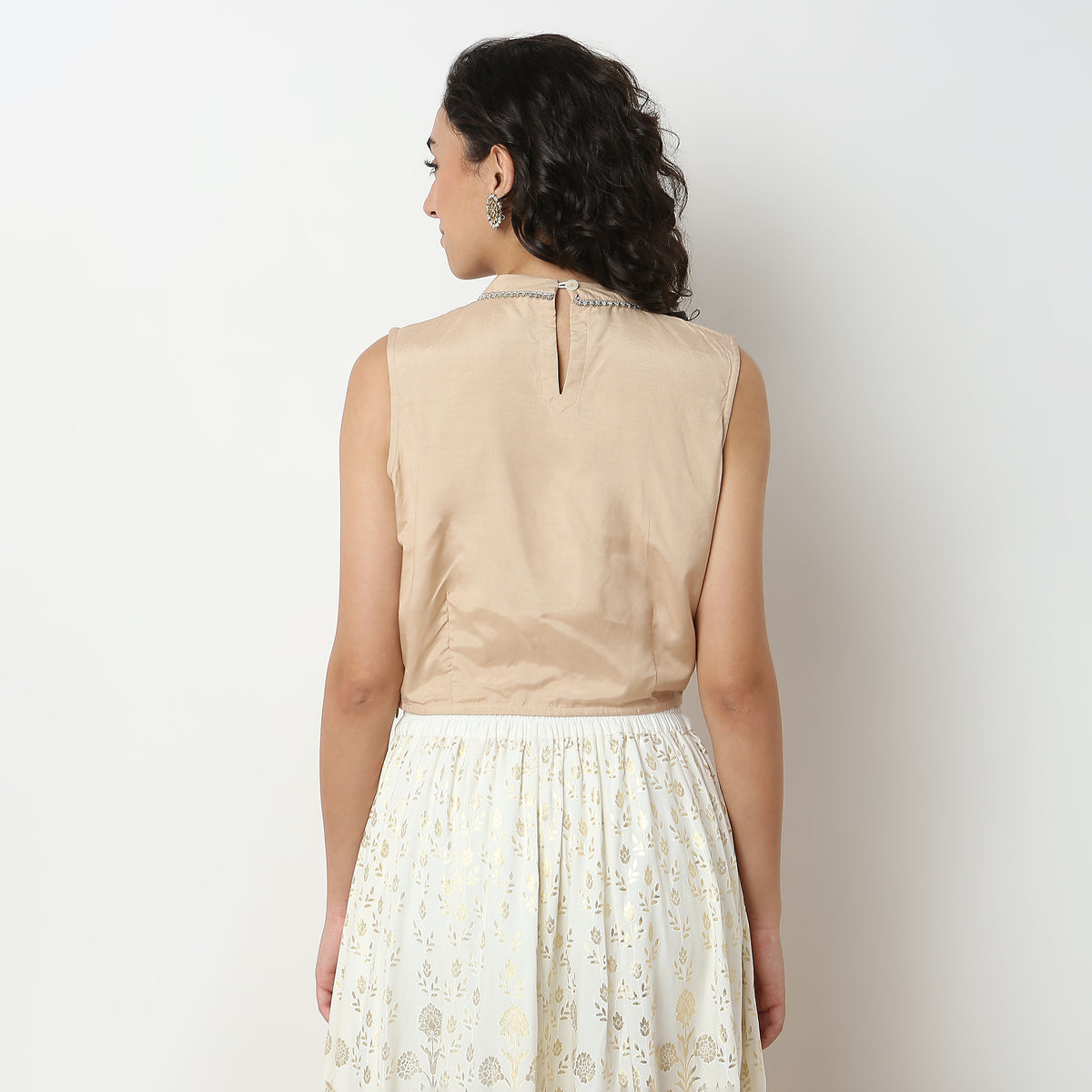 Viscose Crop Top, Sleeveless