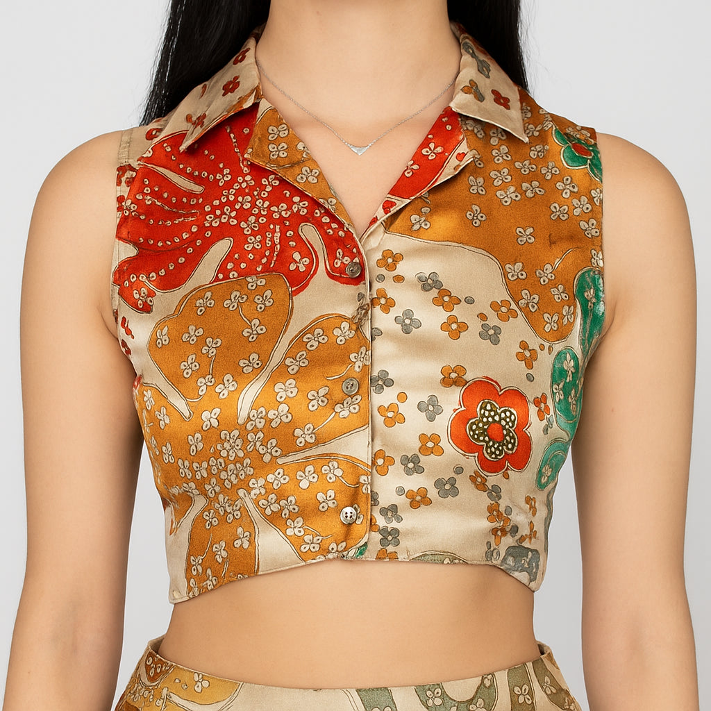 Slim Fit Printed Crop Top